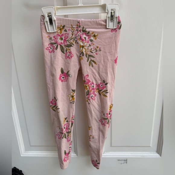 Carter's 3T Girls Pink Floral Pants Leggings - Picture 1 of 5
